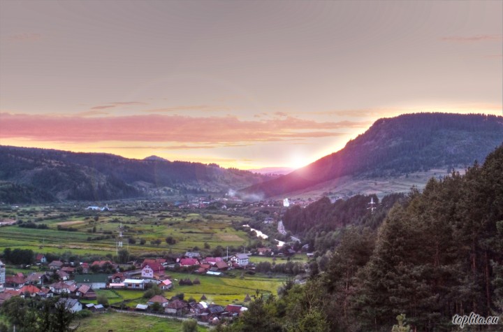 Sunset on the Mures Valley
